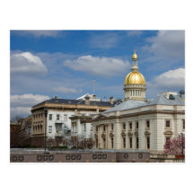 Carte postale de capitol d'état de Trenton