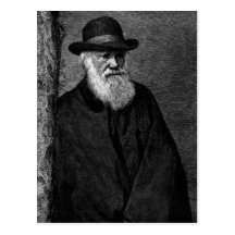 Carte postale de Charles Darwin