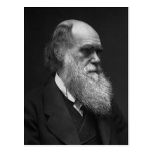 Carte postale de Charles Darwin