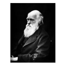 Carte postale de Charles Darwin