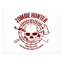 Carte postale de chasseur de zombi cartes postales