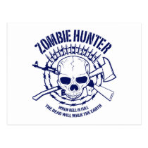 Carte postale de chasseur de zombi cartes postales