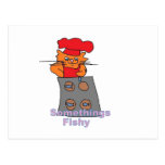 carte postale de chat de boulanger