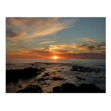 Carte postale de coucher du soleil de San Diego