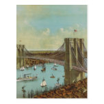 Carte postale de couleur de pont de Brooklyn