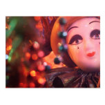 Carte postale de coutume de clown de porcelaine