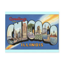 Carte postale de cru de Chicago l'Illinois