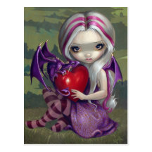 Carte postale "de dragon de Valentine"