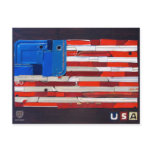 Carte postale de drapeau d'art de plaque minéralog