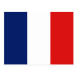 Carte postale de drapeau de la France