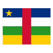 Carte postale de drapeau de la république centrafr