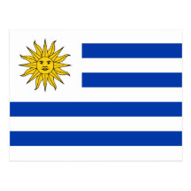 Carte postale de drapeau de l'Uruguay