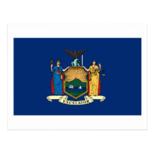 Carte postale de drapeau de New York