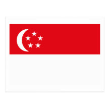 Carte postale de drapeau de Singapour