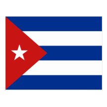 Carte postale de drapeau du Cuba