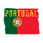 Carte postale de drapeau du Portugal