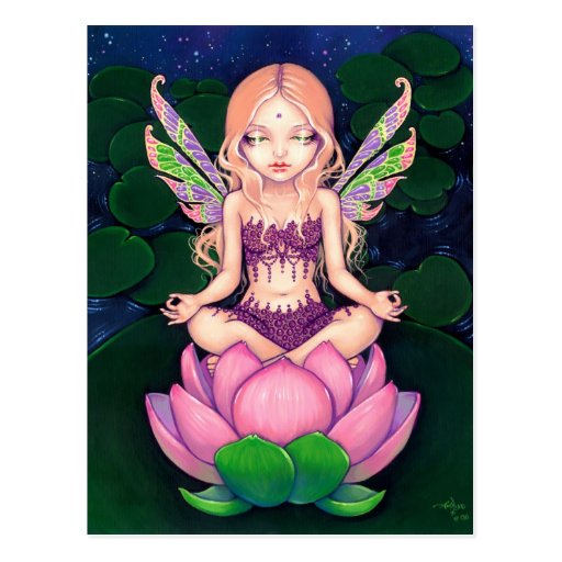 Carte postale "de fée de Lotus"