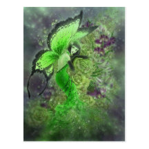 Carte postale de Fée Verte de La - fée d'absinthe