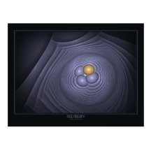 Carte postale de fertilité sur le noir