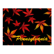Carte postale de feuille d'automne de la Pennsylva
