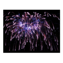 Carte postale de feux d'artifice