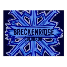 Carte postale de flocon de neige de Breckenridge l