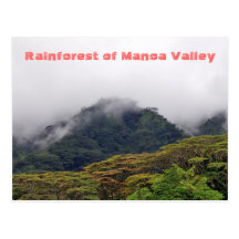 Carte postale de forêt tropicale de vallée de Mano