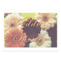 Carte postale de marguerite de wedding shower de m