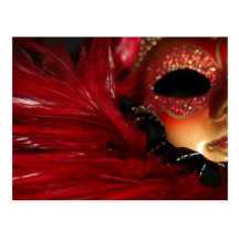 Carte postale de masque de mardi gras