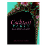 Carte postale de modèle d'invitation de cocktail