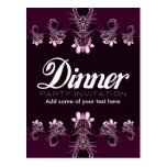 Carte postale de modèle d'invitation de dîner