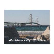 Carte postale de pont de Mackinac