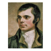 Carte postale de portrait de Robert Burns
