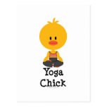 Carte postale de poussin de yoga