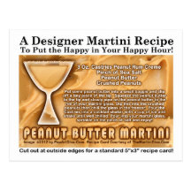 Carte postale de recette de Martini de beurre d'ar