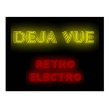 Carte postale de Rétro-Électro de Deja Vue