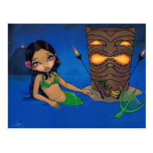 Carte postale "de sirène de Tiki"