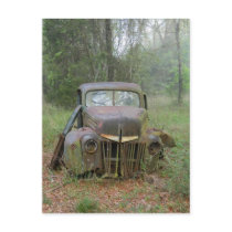 Carte postale de voiture ancienne