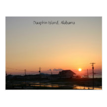 Carte postale d'île de dauphin, Alabama