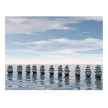 Carte postale d'invasion