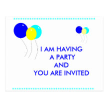 Carte postale d'invitation de partie