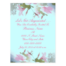 Carte postale d'invitation d'introduction d'affair