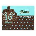 Carte postale douée de sweet sixteen - personnalis