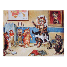 Carte postale drôle de chats : Le chat vilain par 