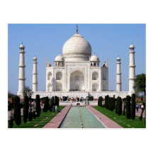 Carte postale du Taj Mahal