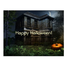 Carte postale éffrayante de scènes de Halloween