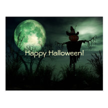 Carte postale éffrayante de scènes de Halloween