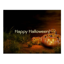 Carte postale éffrayante de scènes de Halloween