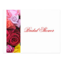 Carte postale élégante d'invitation de roses de do