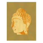 Carte postale en bois de Bouddha (arrière - plan d